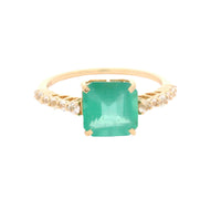 1.85 Ct Octagon Emerald 14K Gold Ring