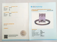 4.80 Carats Lab Grown Diamond 950 Platinum Ring