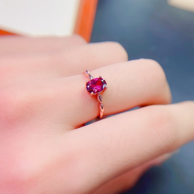 Garnet 925 Sterling Silver Ring