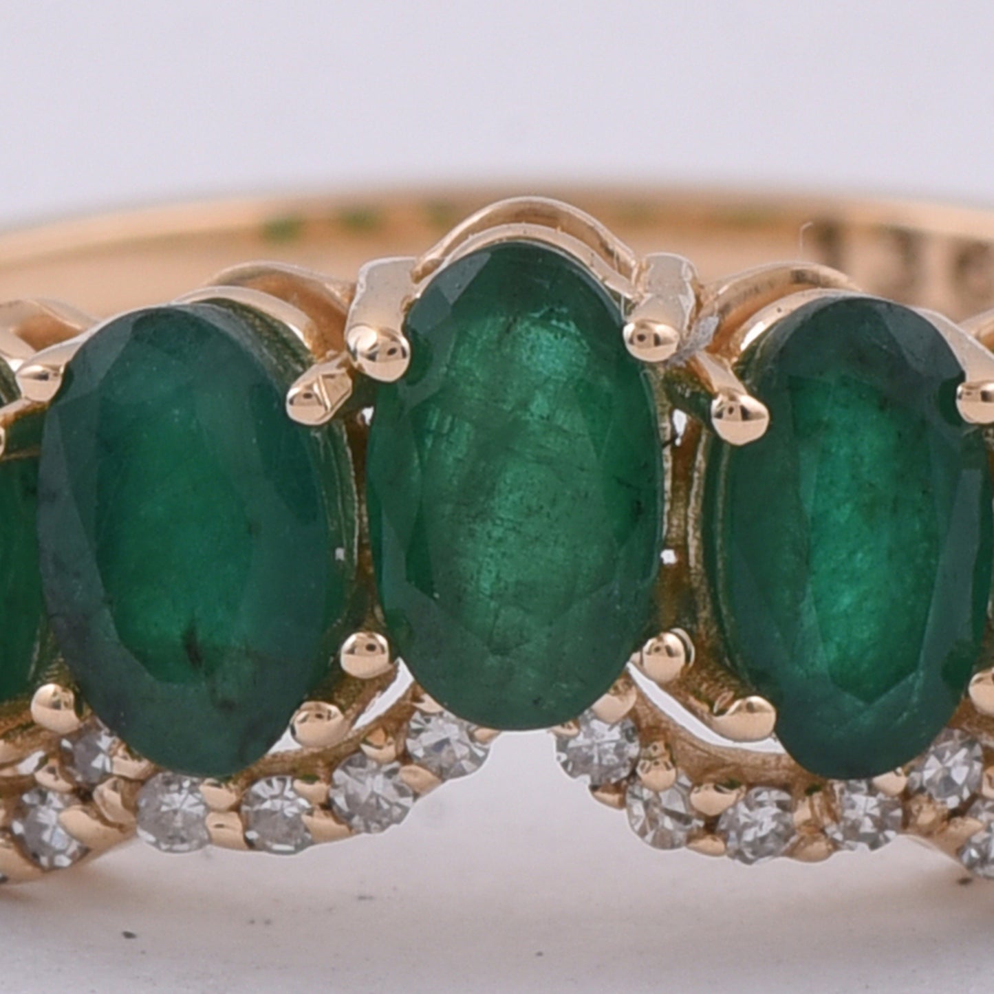 2.03 Ct Oval Natural Emerald 14K Gold Ring