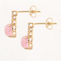 3.32 Ct Round Tourmaline 14K Gold Earrings