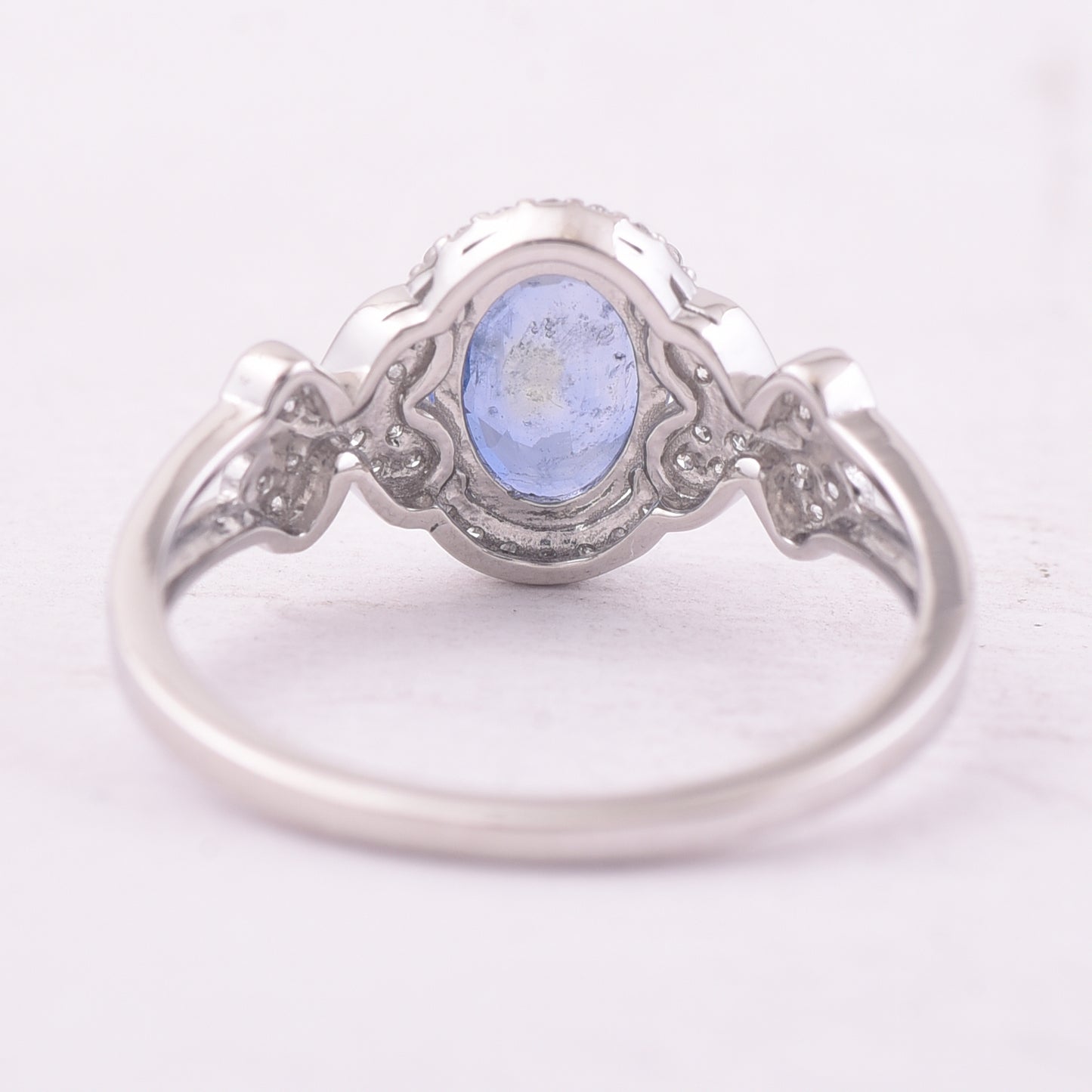 1.36 Ct Oval Mixed Cut Natural Sapphire 950 Platinum Ring