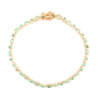 6.50 Carat Emerald 14K Gold Bracelet
