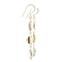 10.10 Ct Rose Quartz, Lemon Quartz 925 Sterling Silver Earrings