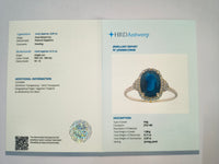2.18 Ct Oval Natural Sapphire 14K Gold Ring