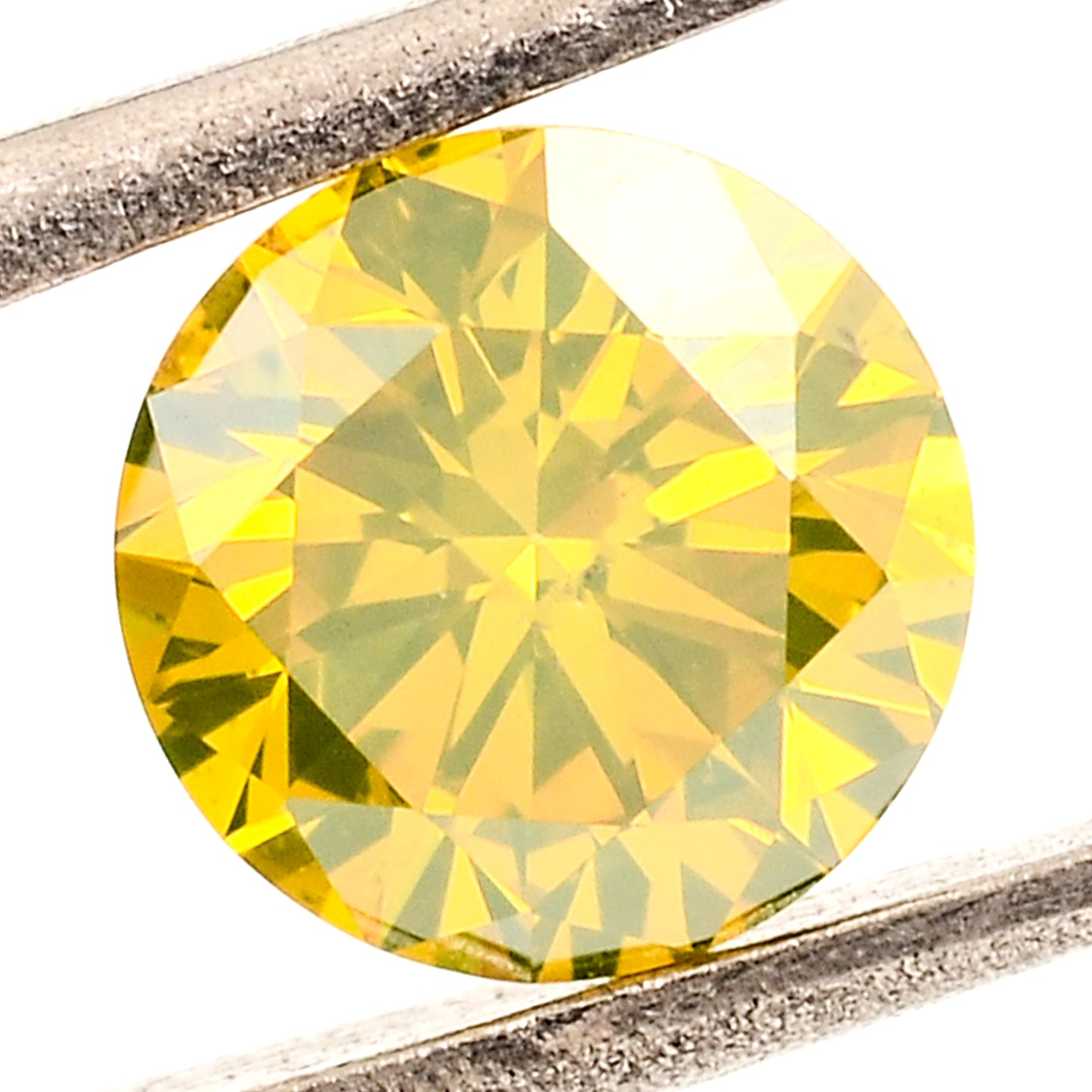 0.43 Yellow Diamond Round Loose Gemstone