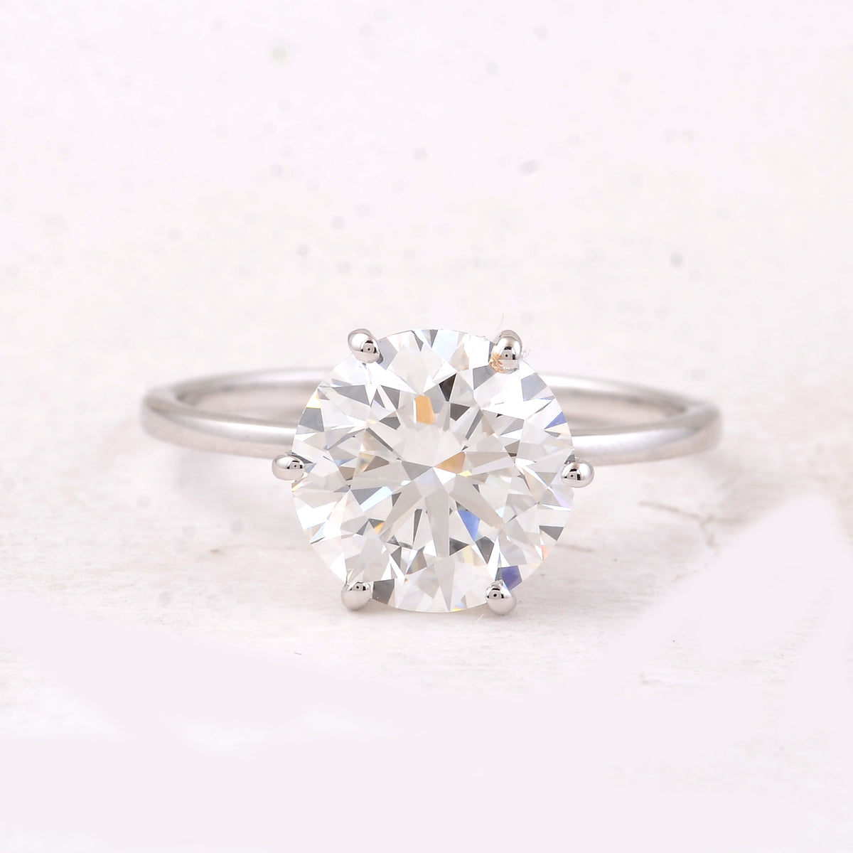 3.06 Carats Lab Grown Diamond 14K Gold Ring
