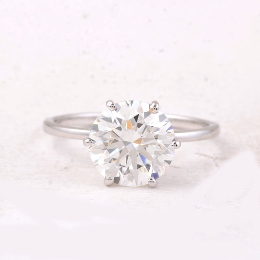 3.06 Carats Lab Grown Diamond 14K Gold Ring