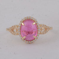 2.52 Ct Oval Tourmaline 9K Gold Ring