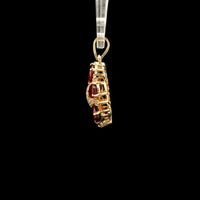 1.88 Ct Pear Rubellite 14K Gold Pendant