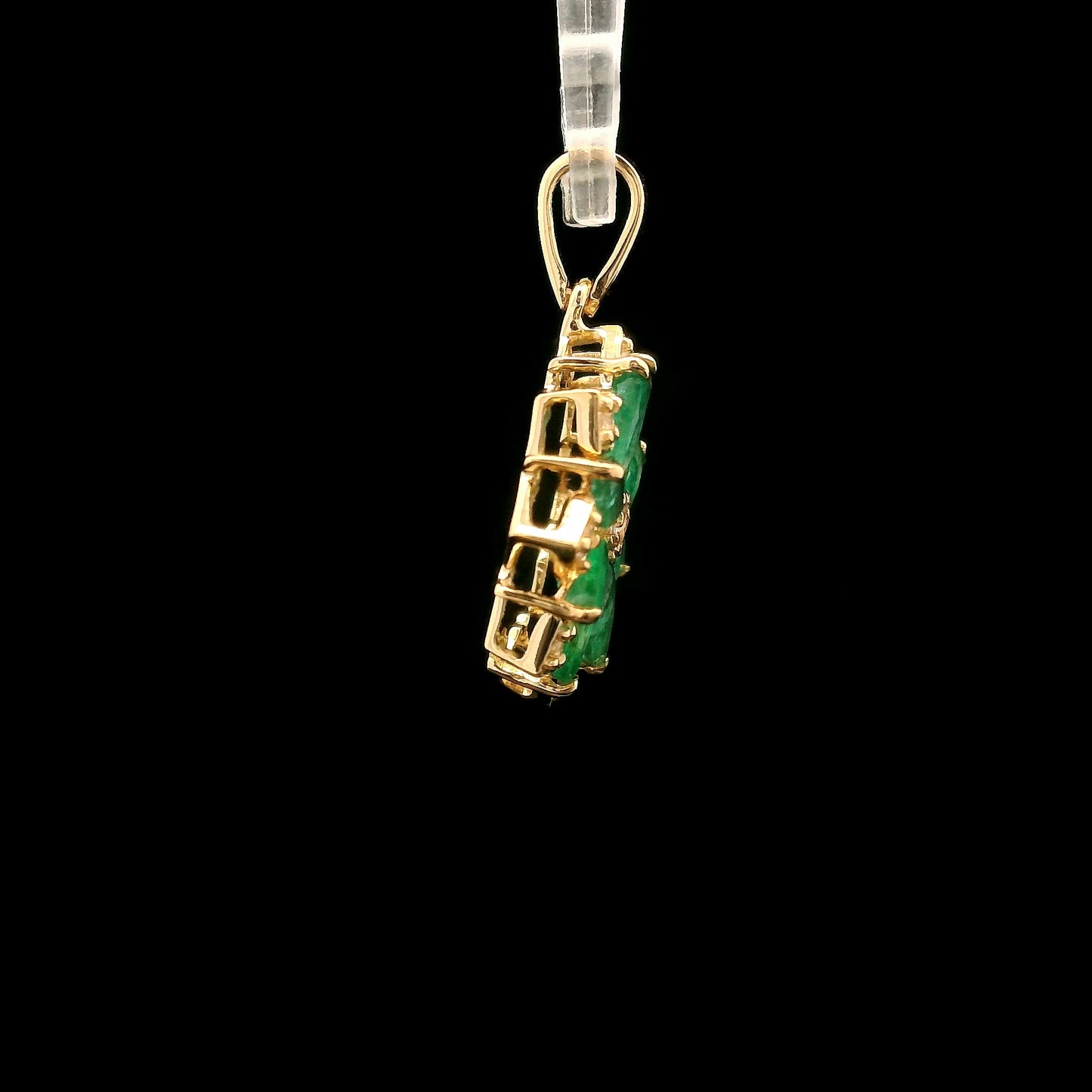 1.26 Ct Marquise Emerald 14K Gold Pendant