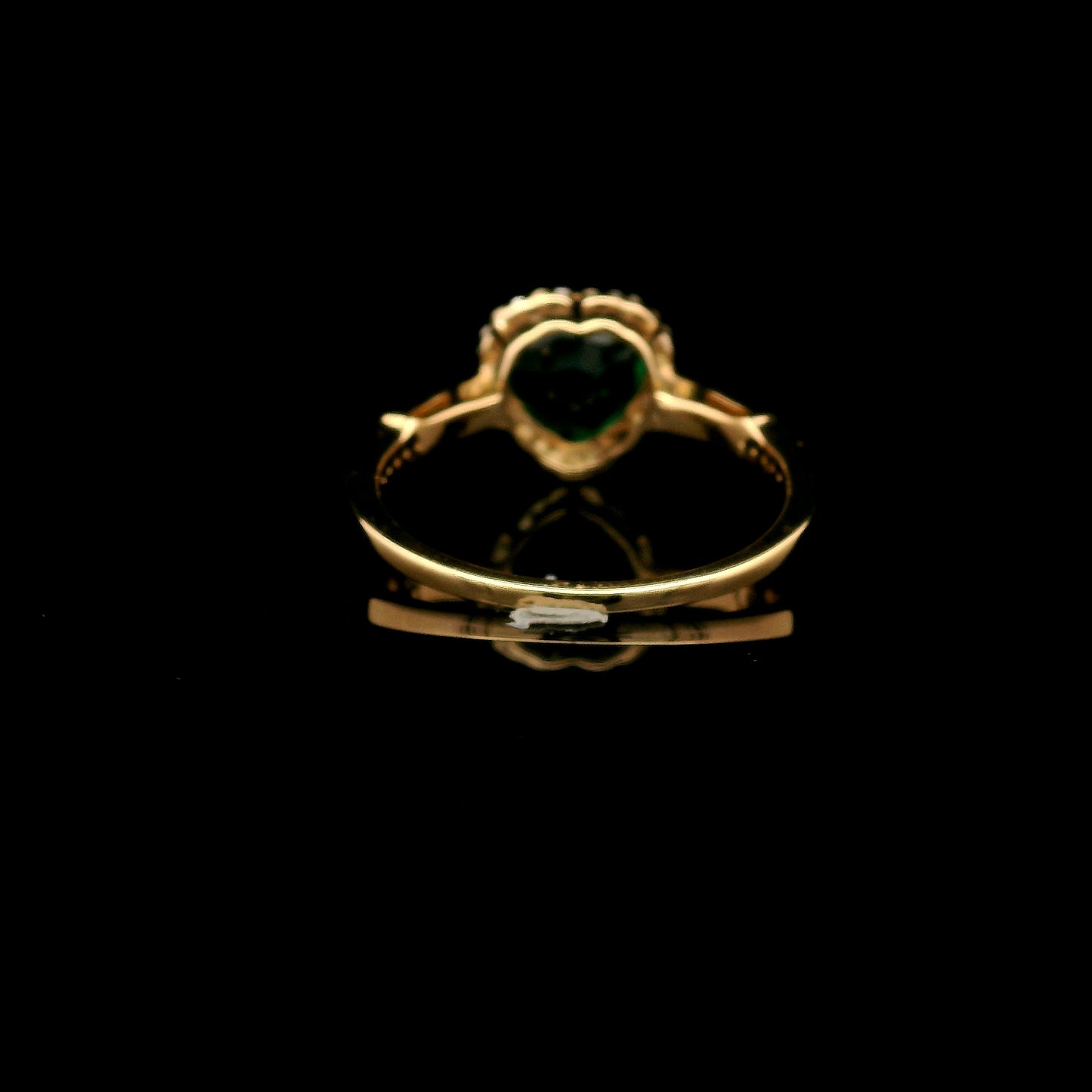 1.66 Ct Pear Mixed Cut Lab Grown Emerald 14K Gold Ring