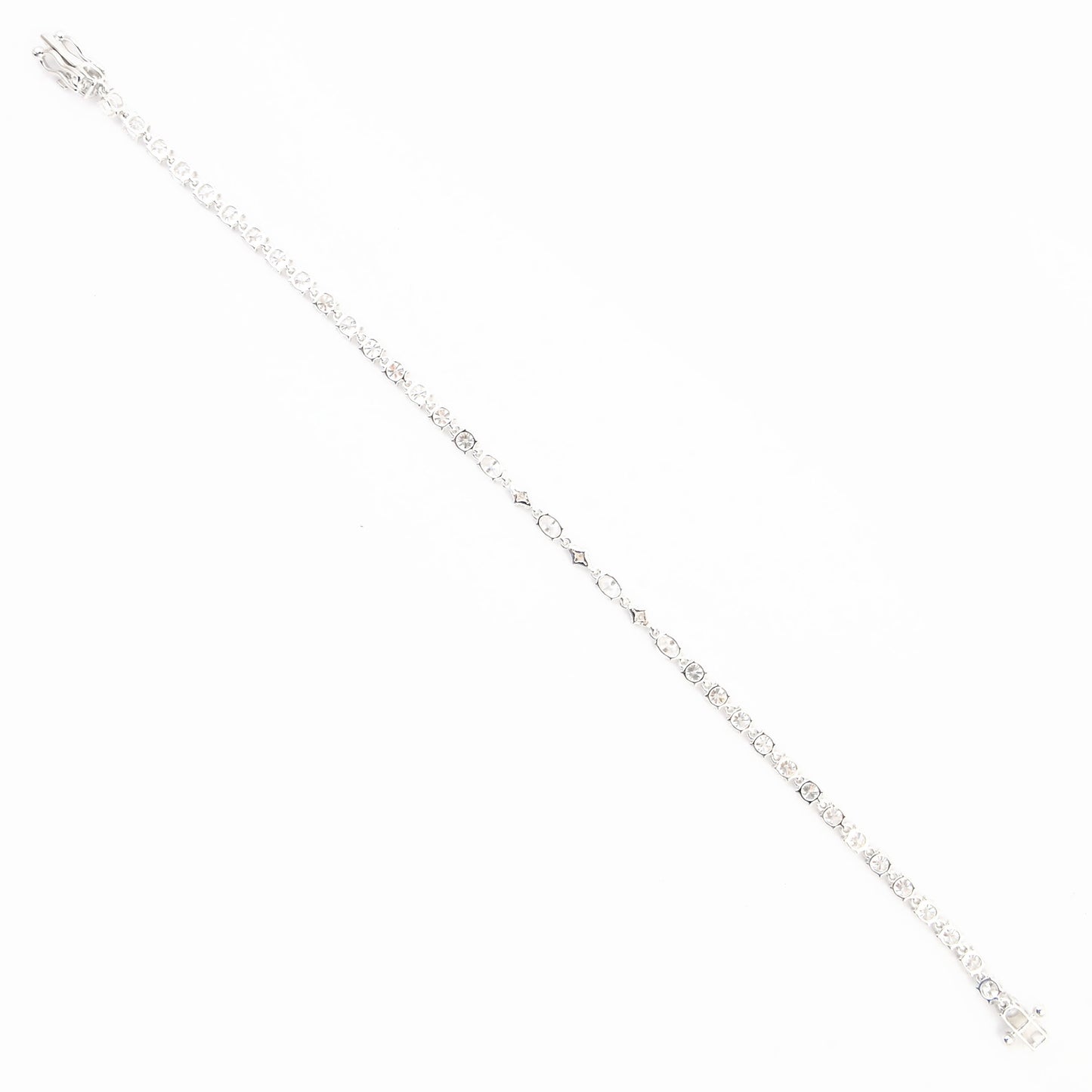 3.97 Ct Oval Lab Grown Diamond 14K Gold Bracelet