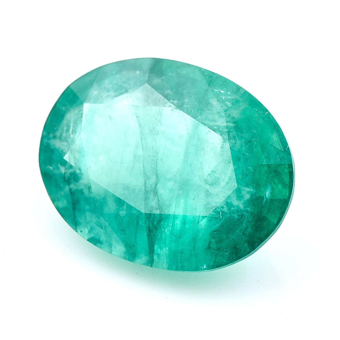 5.86 Natural Beryl Emerald Oval Mixed Cut Gemstone
