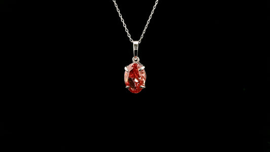 1.99 Carats Pink Lab Grown Diamond 14K Gold Pendant