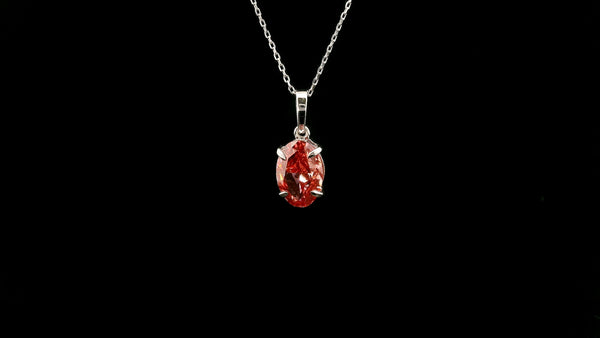 1.99 Carats Pink Lab Grown Diamond 14K Gold Pendant