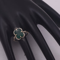 3.74 Ct Octagon Step Cut Natural Emerald 14K Gold Ring
