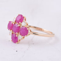 2.25 Ct Round Natural Ruby 14K Gold Ring