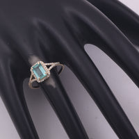 1.03 Ct Octagon Step Cut Natural Emerald 14K Gold Ring
