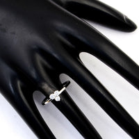 0.21 Ct Round Lab Grown Diamond 925 Silver Ring