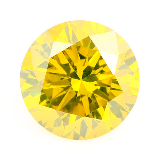 0.29 Yellow Diamond Round Loose Gemstone