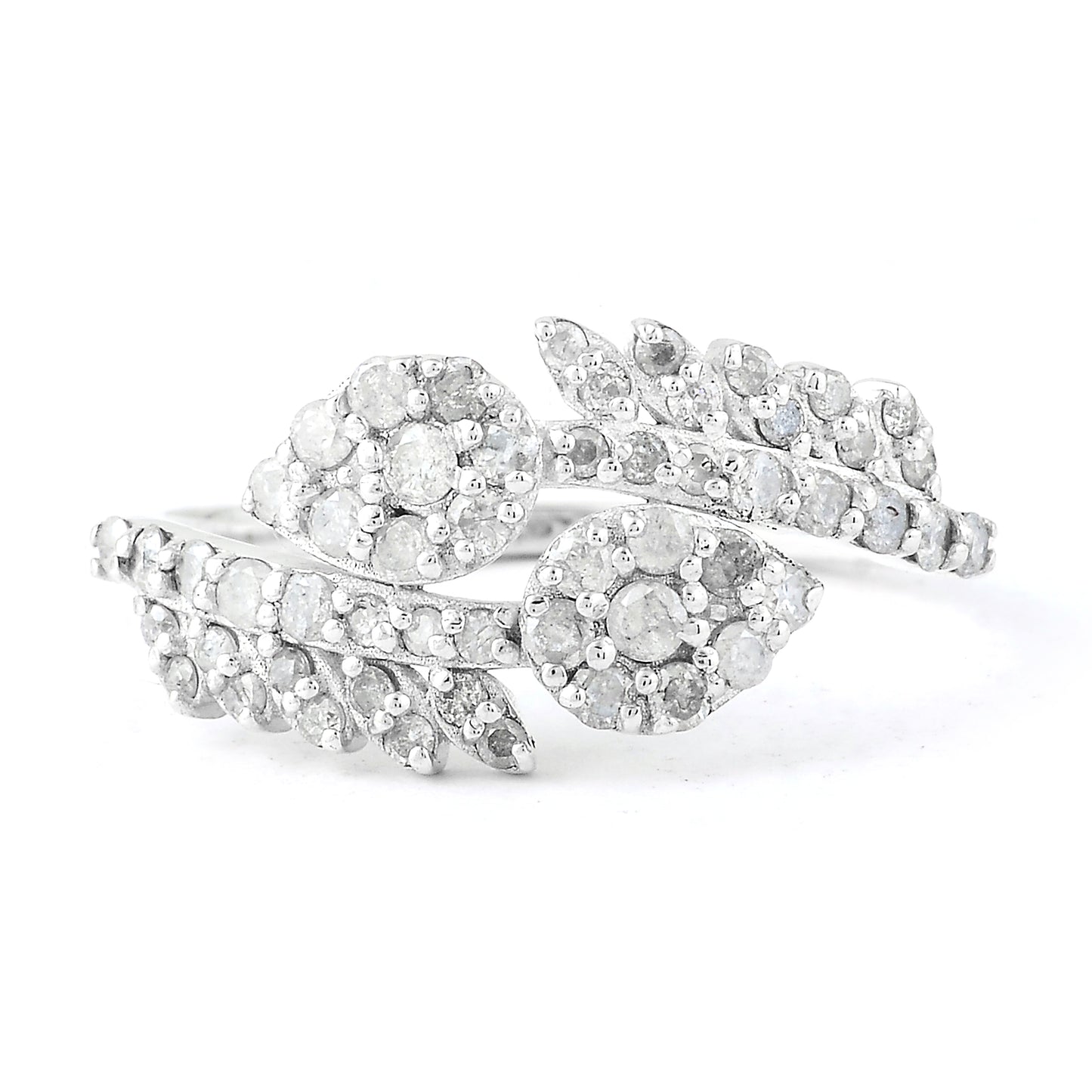 0.67 Ct Round Diamond 925 Sterling Silver Ring