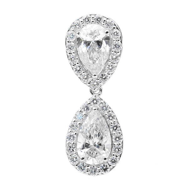 2.98 Carats Lab Grown Diamond 14K Gold Pendant