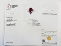 6.75 Ct Pear Ruby 950 Platinum Ring