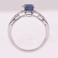 1.49 Ct Oval Mixed Cut Natural Sapphire 950 Platinum Ring