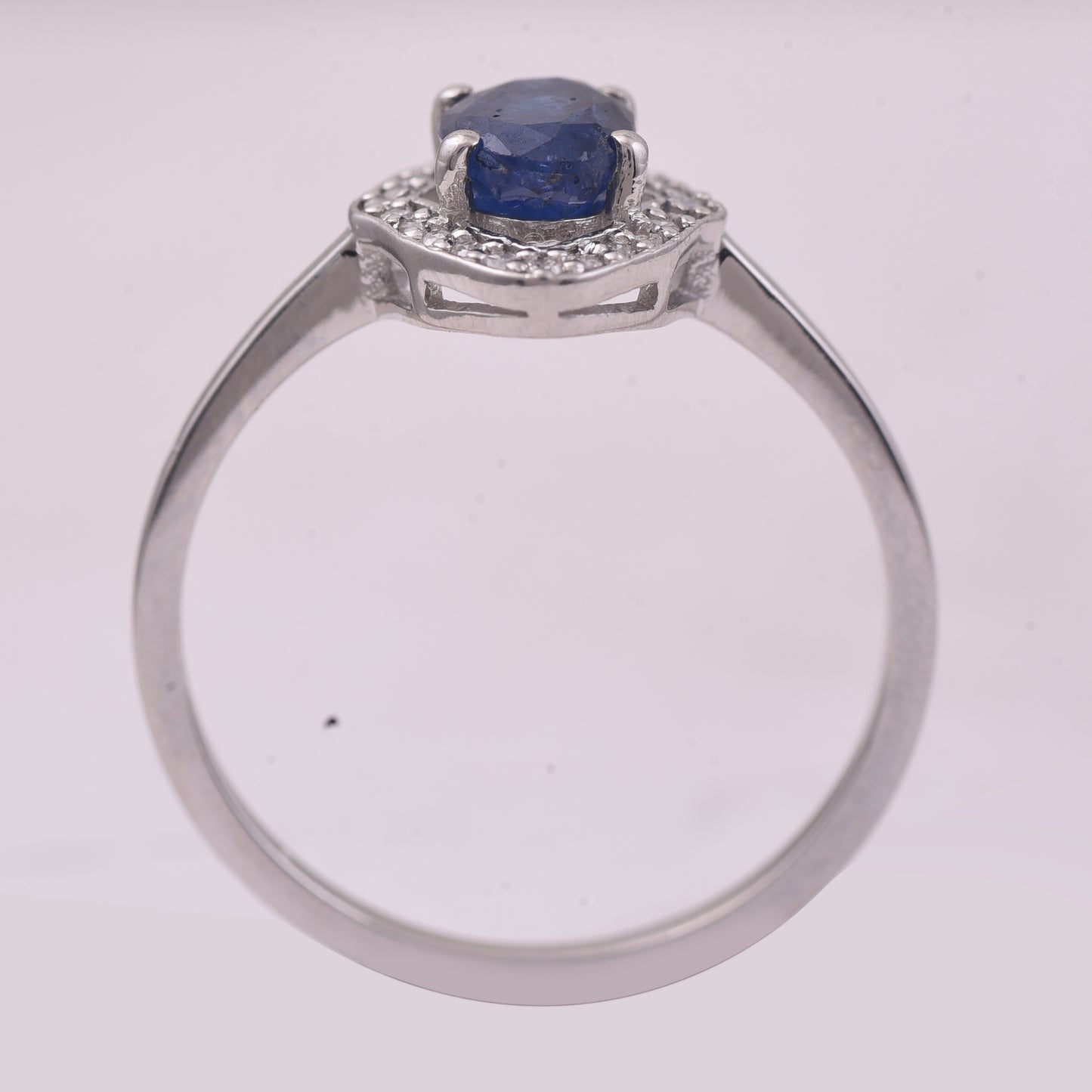 1.15 Ct Oval Mixed Cut Natural Sapphire 950 Platinum Ring