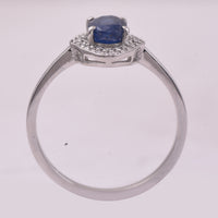 1.15 Ct Oval Mixed Cut Natural Sapphire 950 Platinum Ring