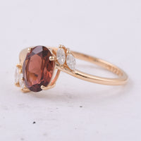 1.34 Ct Oval Natural Tourmaline 14K Gold Ring