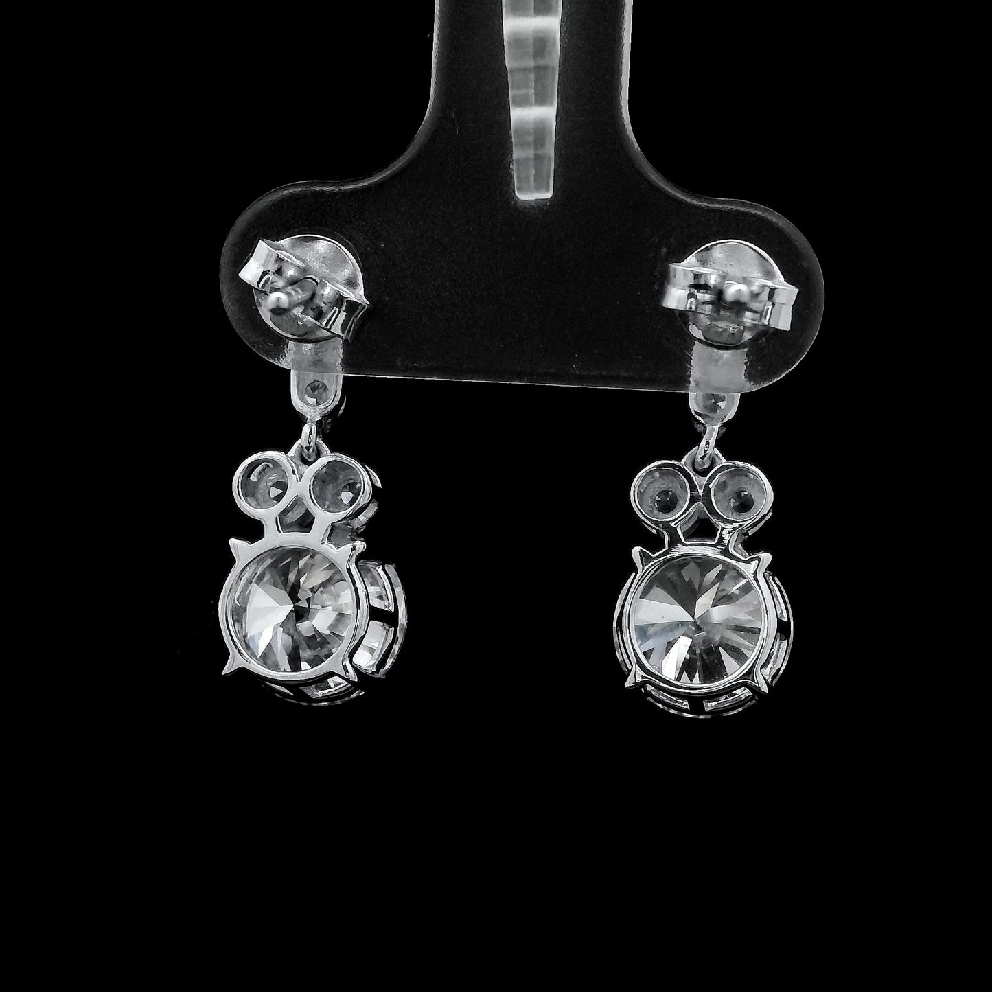 3.85 Ct Round Lab Grown Diamond 14K Gold Earrings