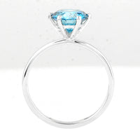 2.00 Carats Blue Lab Grown Diamond 14K Gold Ring