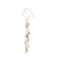 11.13 Ct Citrine, Amethyst 925 Sterling Silver Earrings