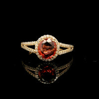 1.36 Ct Oval Mixed Cut Natural Spinel 14K Gold Ring
