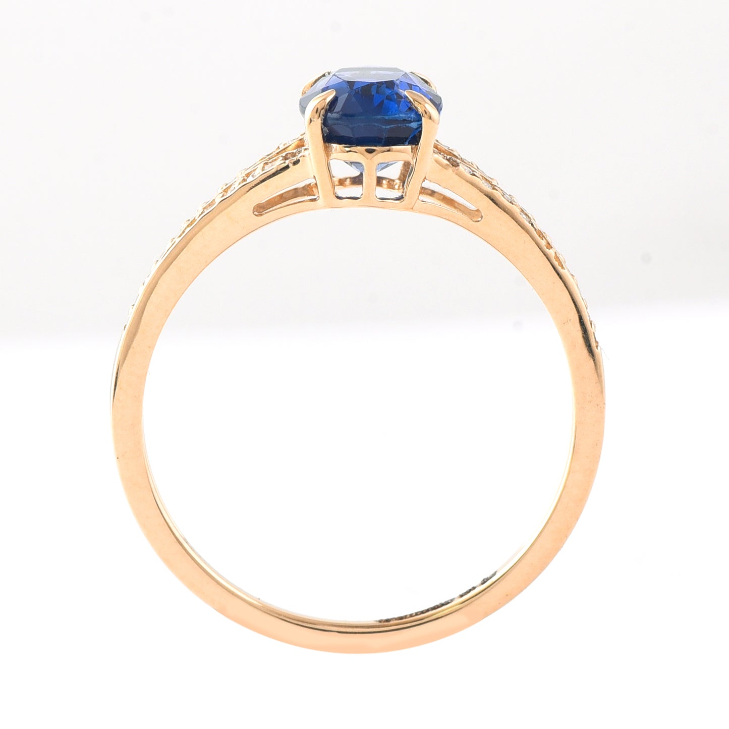 1.73 Ct Oval Mixed Cut Natural Sapphire 14K Gold Ring