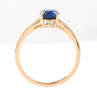 1.73 Ct Oval Mixed Cut Natural Sapphire 14K Gold Ring