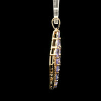 2.40 Ct Oval Tanzanite 14K Gold Pendant