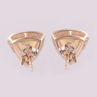 1.56 Ct Trillion Br.Fire Opal 9K Gold Earrings