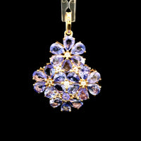 3.35 Ct Pear Tanzanite 14K Gold Pendant