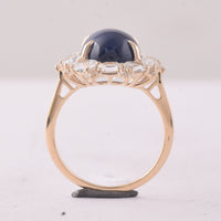 9.68 Ct Oval Sapphire 9K Gold Ring