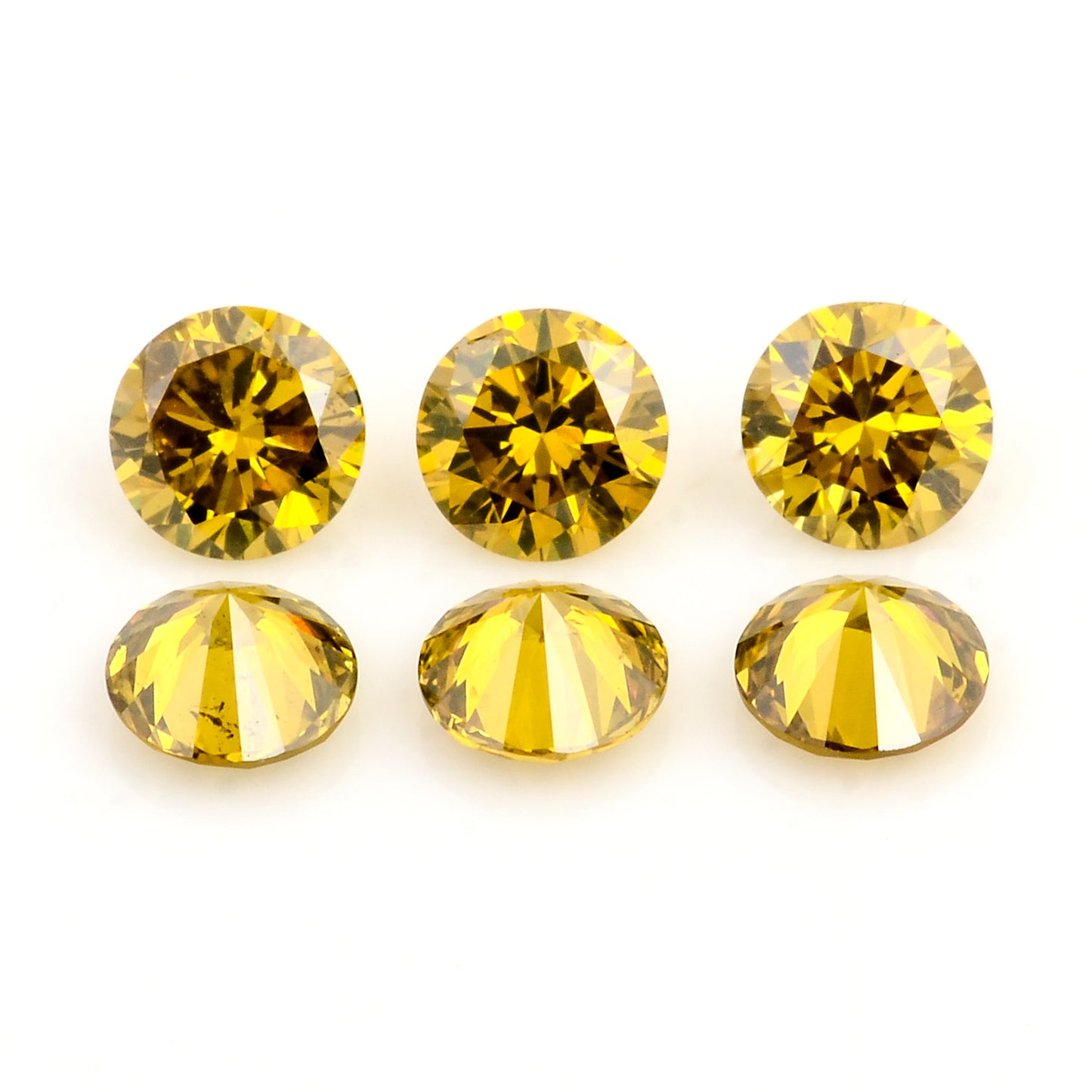 0.87 Yellow Diamond Round Loose Gemstone