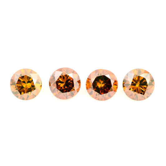 0.69 Red Diamond Round Loose Gemstone