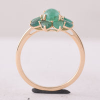 2.11 Ct Oval Emerald 9K Gold Ring