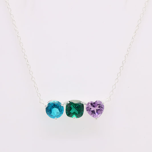3.16 Ct Round Paraiba Topaz 925 Silver Pendant