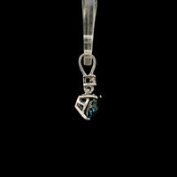 1.56 Carats Blue Lab Grown Diamond 14K Gold Pendant