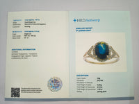 2.11 Ct Oval Natural Sapphire 14K Gold Ring