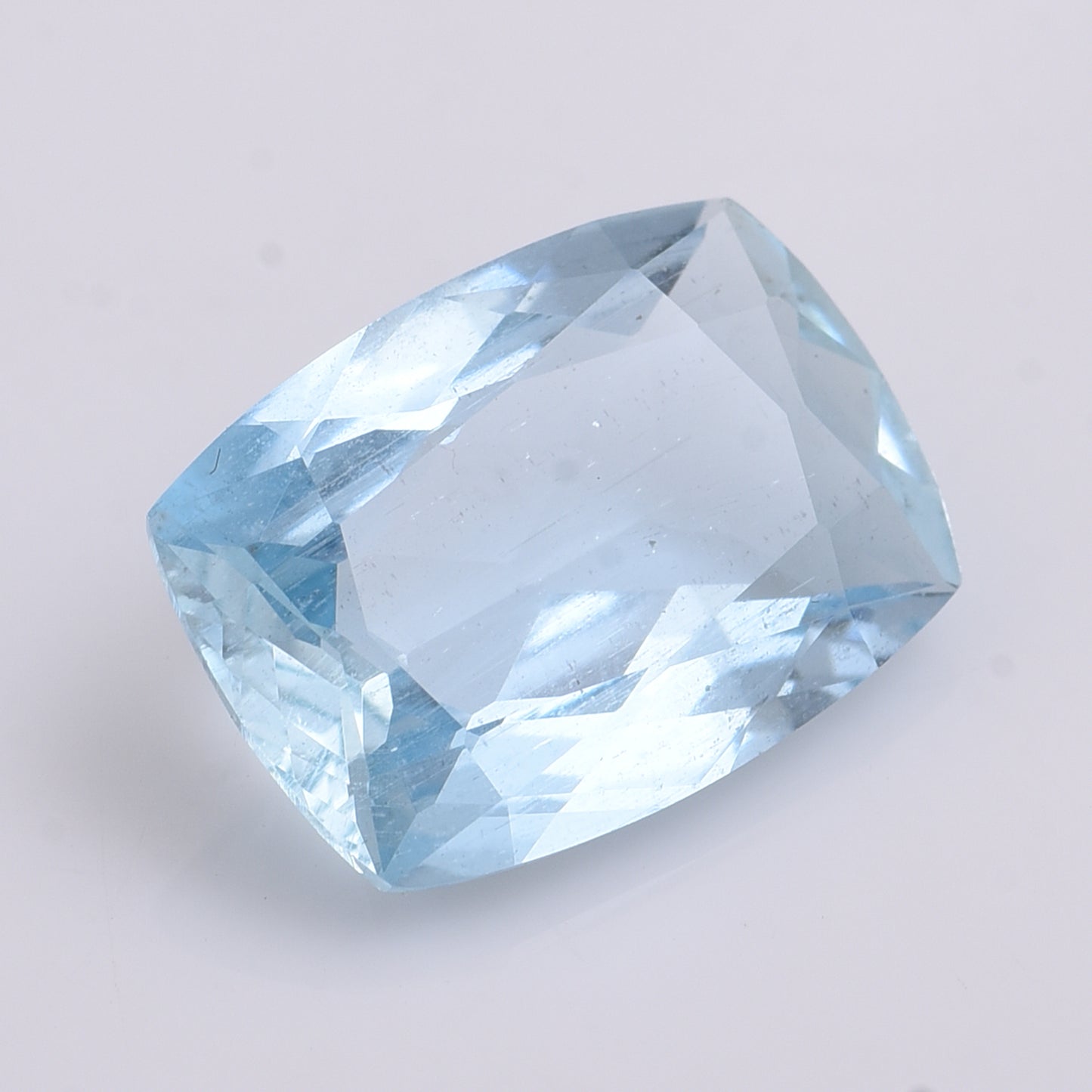 3.46 Natural Beryl Aquamarine Rectangular Cushion Mixed Cut Gemstone