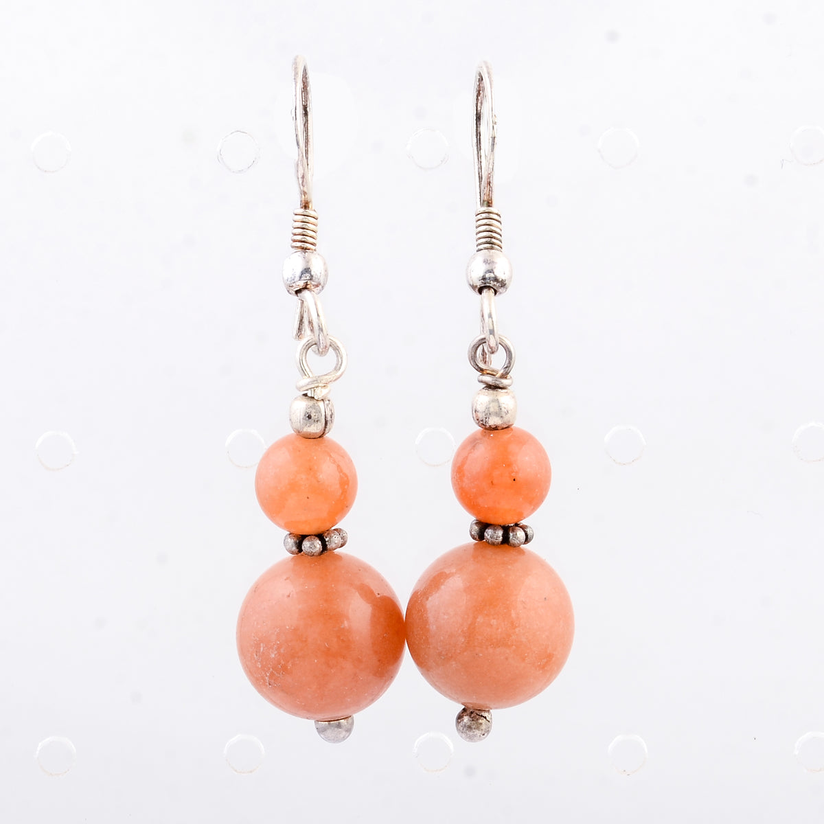 20.28 Ct Honey Jade 925 Sterling Silver Earrings